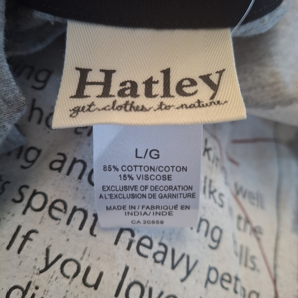 NEW Hatley Heather Gray Cotton Blend Shirt Black Lab Classified Ad NWT - Picture 3 of 4